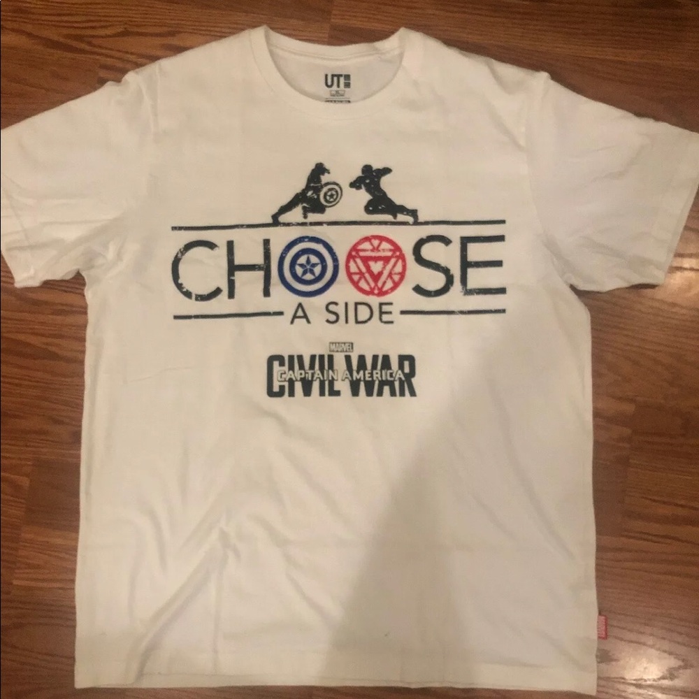 Mens Uniqlo UT Marvel Shirt Xl Captain America
